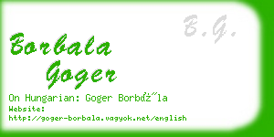 borbala goger business card